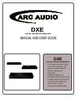 Preview for 1 page of ARC Audio DXE Manual And User Manual