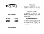 ARC Audio FD4025 Installation Manual preview