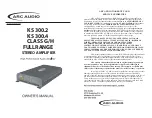 Предварительный просмотр 1 страницы ARC Audio KS300.2 Owner'S Manual