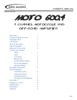 Предварительный просмотр 1 страницы ARC Audio MOTO 600.4 Owner'S Manual