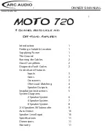 ARC Audio MOTO 720 Owner'S Manual предпросмотр