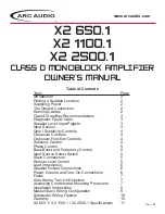 ARC Audio X2 1100.1 Owner'S Manual preview