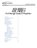 Предварительный просмотр 1 страницы ARC Audio XDi 1100.1 Owner'S Manual