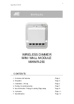 Preview for 1 page of ARC MWMR-250 Manual