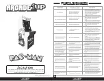 Preview for 2 page of ARCADE1UP PAC-MAN Owner'S Manual