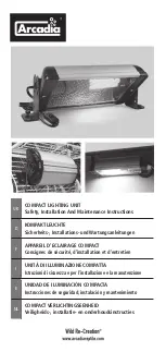 Arcadia Bird Compact FBC20X Installation And Maintenance Instructions Manual preview