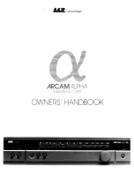 Предварительный просмотр 1 страницы Arcam ALPHA ONE Manual