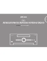 Предварительный просмотр 3 страницы Arcam AV860 Handbook