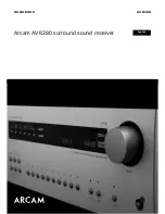 Предварительный просмотр 1 страницы Arcam AVR280 Handbook