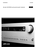 Preview for 1 page of Arcam AVR350 Handbook