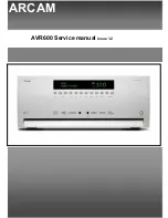 Предварительный просмотр 1 страницы Arcam AVR600 Service Manual