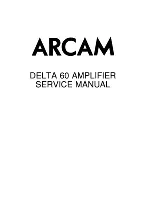 Arcam Delta 60 Service Manual preview