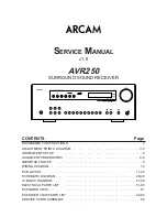 Preview for 2 page of Arcam DiVA AVR250 Service Manual