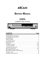 Arcam DiVA CD73 Service Manual preview