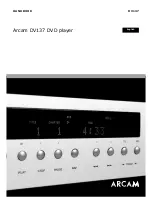 Preview for 1 page of Arcam DV137 Handbook