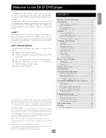 Preview for 3 page of Arcam DV27 Handbook