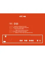 Предварительный просмотр 1 страницы Arcam fmj D33 Handbook