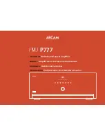 Preview for 1 page of Arcam FMJ P777 Handbook