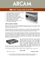 Arcam FMJA38 Brochure предпросмотр