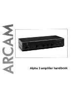 Предварительный просмотр 1 страницы Arcam Integrated Amplifier Alpha 3 Handbook