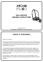 Preview for 1 page of Arcam MUSO WALL BRACKET Assembly Instructions