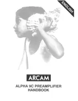 Предварительный просмотр 1 страницы Arcam PreAmplifier Alpha 9C Handbook