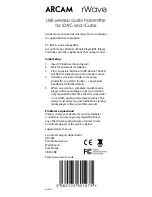 Preview for 4 page of Arcam RWAVE (French) Guía De Inicio Rápido