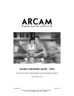 Предварительный просмотр 1 страницы Arcam SOLO MUSIC Custom Installation Manual