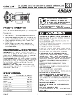 Arcan CEALJ2T Operating Manual preview