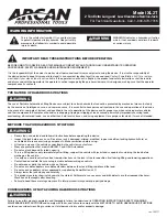 Arcan XL2T Operating Instructions Manual preview