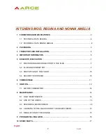 Preview for 2 page of Arce NONNA AMELIA 300 Use And Installation  Manual