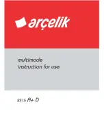 Предварительный просмотр 1 страницы arcelik 2315 A+ D Instructions Manual