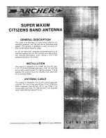 Archer super maxim User Manual preview