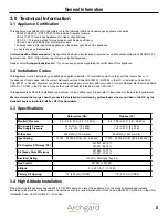 Preview for 5 page of Archgard 22-DVIE22LN-1 Installation, Operation And Maintenance Manual