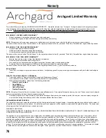 Предварительный просмотр 78 страницы Archgard 340000 Installation, Operation And Maintenance Manual