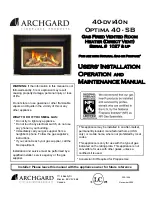 Предварительный просмотр 1 страницы Archgard 40-dvi40n Optima 40 - SB Installation, Operation And Maintenance Manual