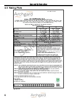 Предварительный просмотр 6 страницы Archgard 41-DVTE41LN-2 Installation, Operation And Maintenance Manual