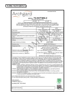 Preview for 4 page of Archgard 72-DVT30N-2 Installation, Operation And Maintenance Manual