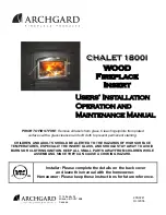 Archgard Chalet 1800I Users Installation Operation & Maintenance Manual предпросмотр