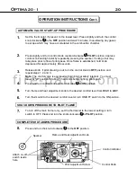 Предварительный просмотр 20 страницы Archgard Optima 20-1 Users Installation Operation & Maintenance Manual