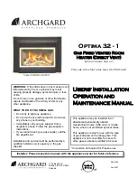 Preview for 1 page of Archgard Optima 32-1 User'S Installation, Operation And Maintenance Manual