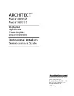 Architect 1600 SE Professional Installer'S Consciousness Manual preview