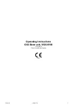 Предварительный просмотр 1 страницы Archive OS3 Operating Instructions Manual