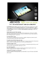 Archos 101 helium series Brochure & Specs preview