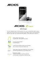 Предварительный просмотр 1 страницы Archos 2 Vision Quick Manual