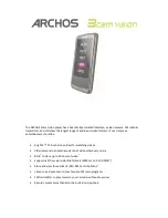 Archos 3cam vision Manual предпросмотр