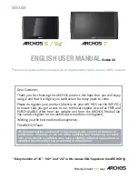 Preview for 1 page of Archos 5 User Manual