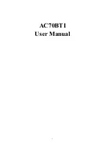 Preview for 1 page of Archos AC70BTI User Manual