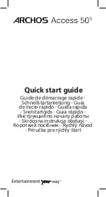 Preview for 1 page of Archos Access 50S Quick Start Manual