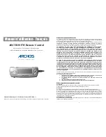 Preview for 1 page of Archos FM Remote Control (French) Manuel D'Utilisation